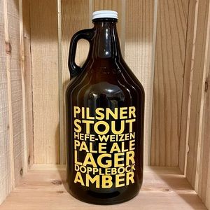 Glass Beer Growler (64 Fluid Ounces)